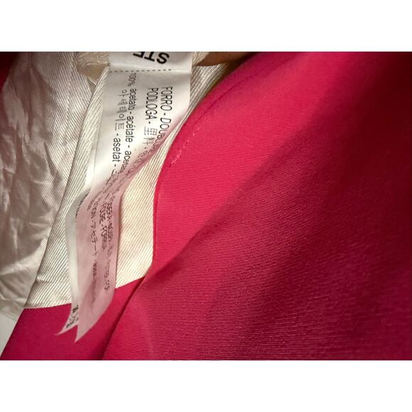 Zara Women's Peak Lapel Quarter Roll Tab Sleeve Blazer Jacket Fuchsia Small - Picture 5 of 7